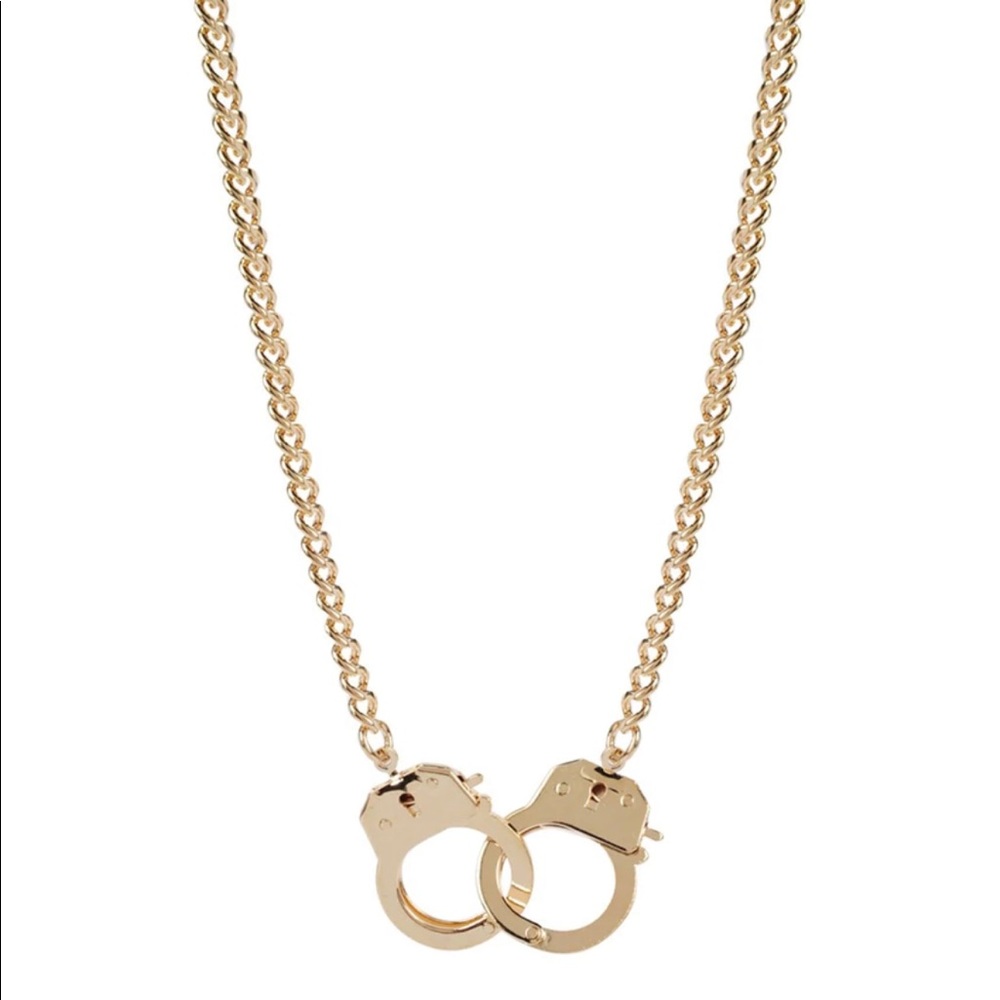 New Working Handcuff Gold Necklace